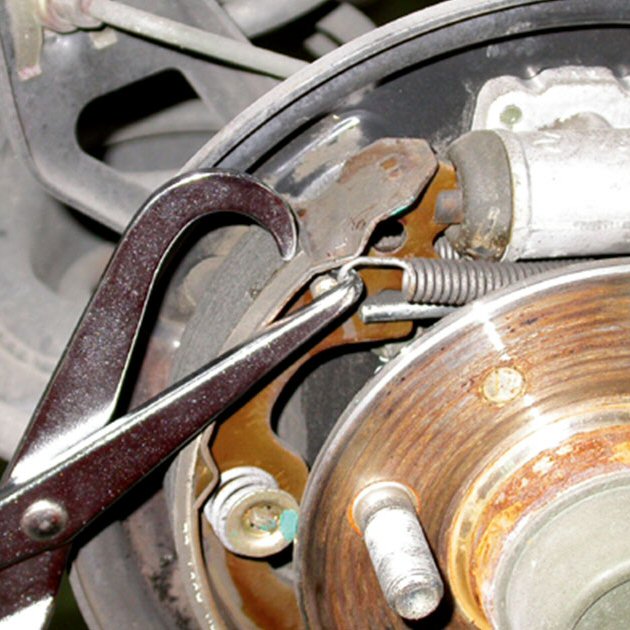Bremsbelag Montagewerkzeugsatz Einstell Werkzeug Bremsfederzange + Koffer 8  Tlg.